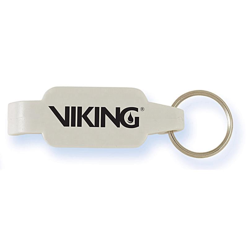 White Bottle Opener Key Ring