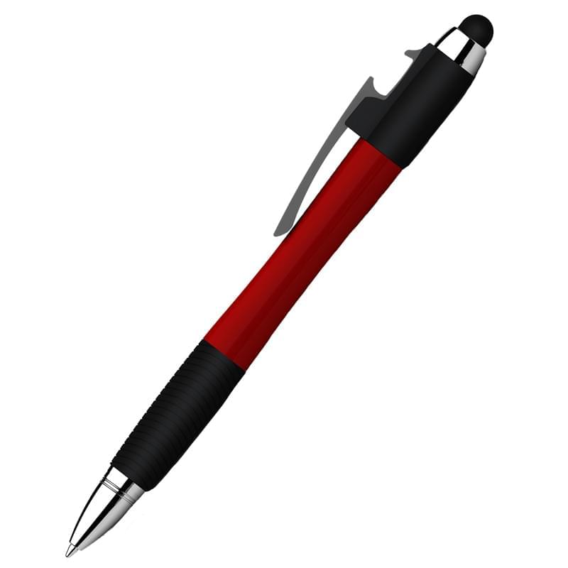 Color Barrel Ballpoint Pen w/ Screwdriver, Bottle Opener and Stylus