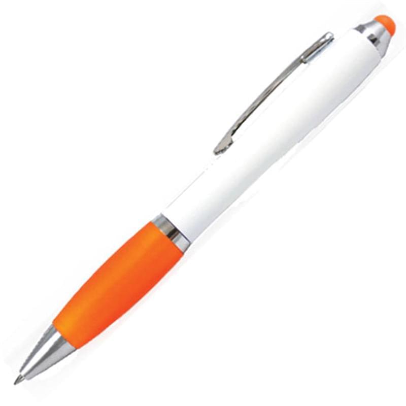 White PDA Stylus Pen W/Matching Colored Grips & Nibs