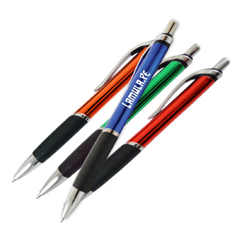 UV Coated Ballpoint Pen w/Rubber Grip